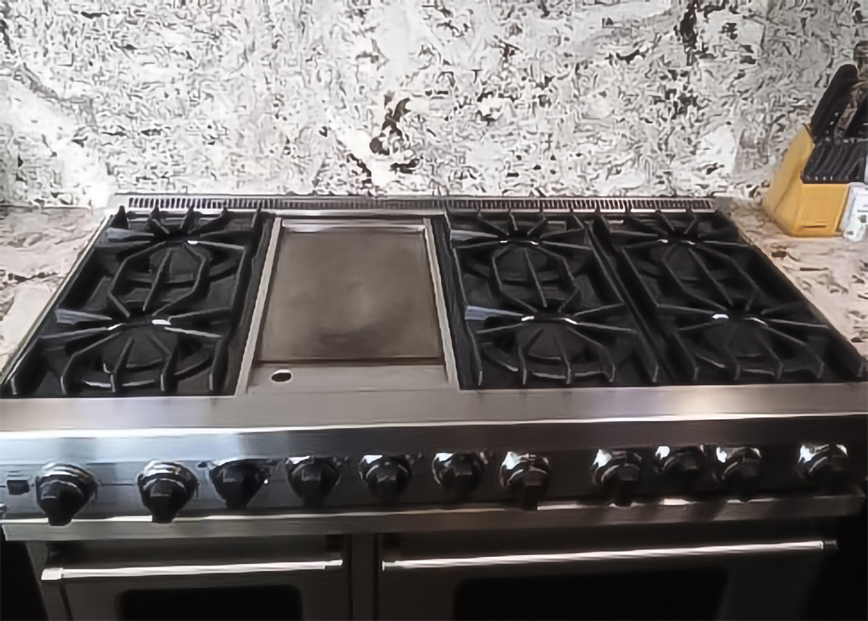 Immaculate professional stove top cleaned to perfection